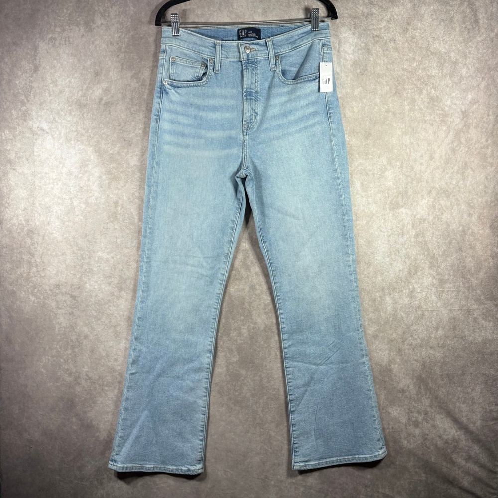 Gap Jeans Womens Size 8/29R Light Wash Vintage Flare High Rise Denim Stretch NEW